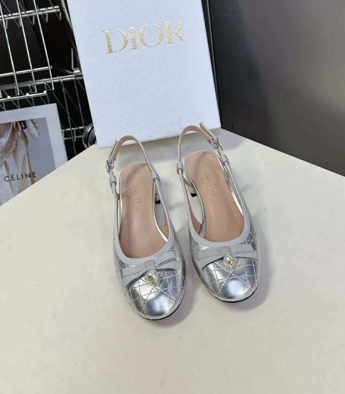 CD 25 Slingback Heel Silver 307174
