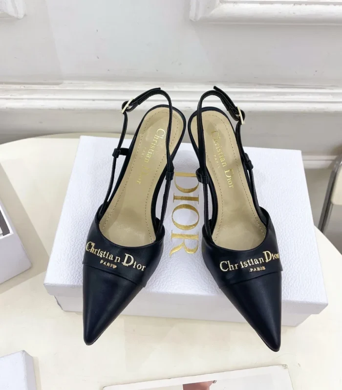 CD 25 Slingback Heel Black Leather 307431