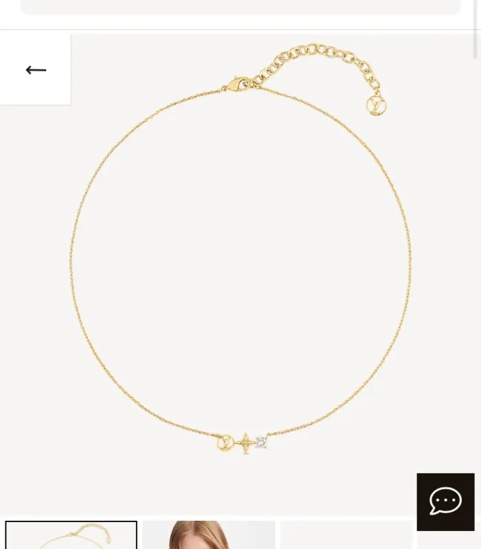 Pointed Floral Necklace Gold