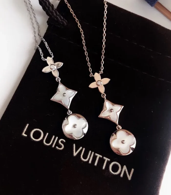 Monogram Three-Flower Necklace