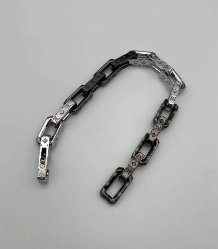Monogram Silver Metal Bracelet