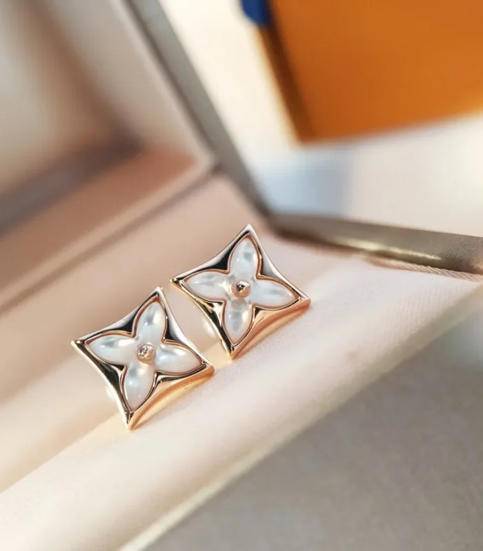 Monogram Pearl Stud Earrings