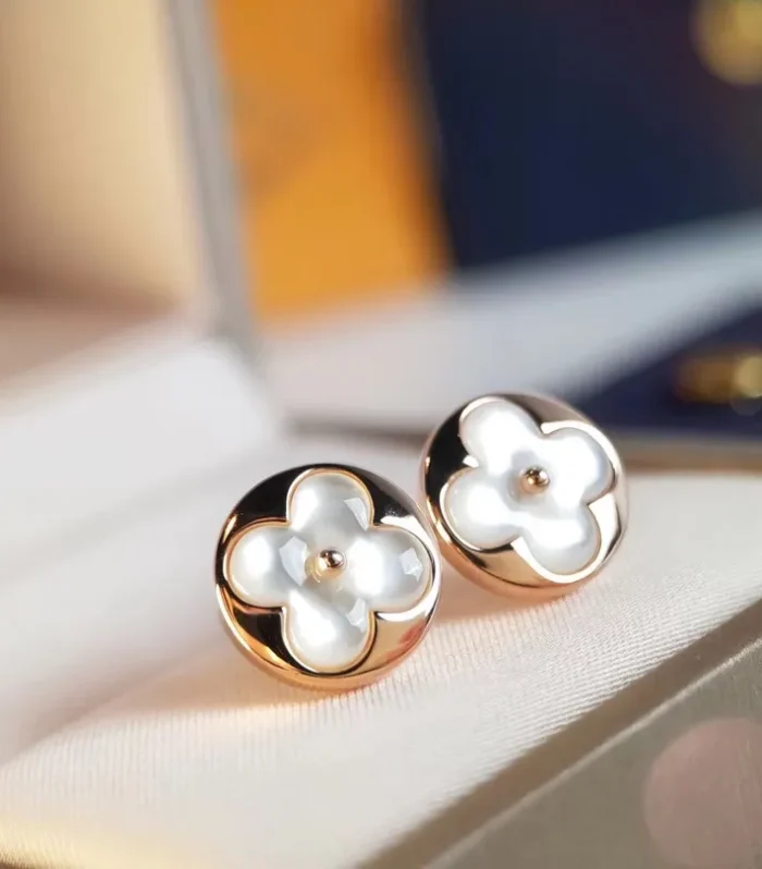Monogram Pearl Blossom Earrings