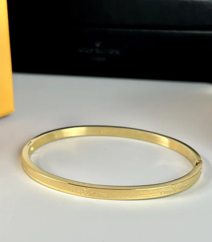 Monogram Bangle White Gold