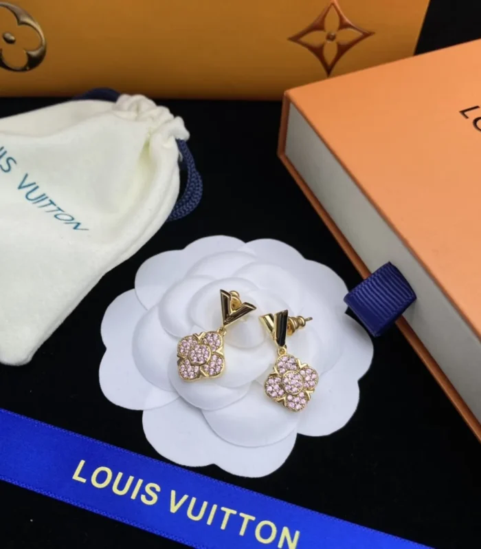 LV V Flower Stud Earrings