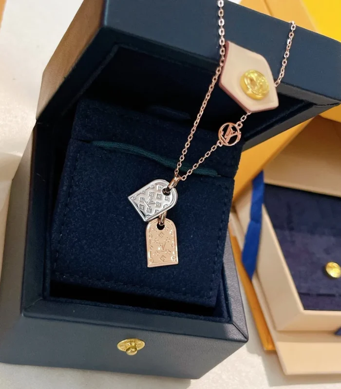 LV Two-Tone Necklace Bracelet