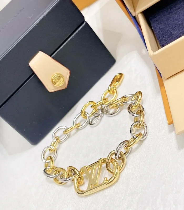 LV Two-Tone Letter Bracelet