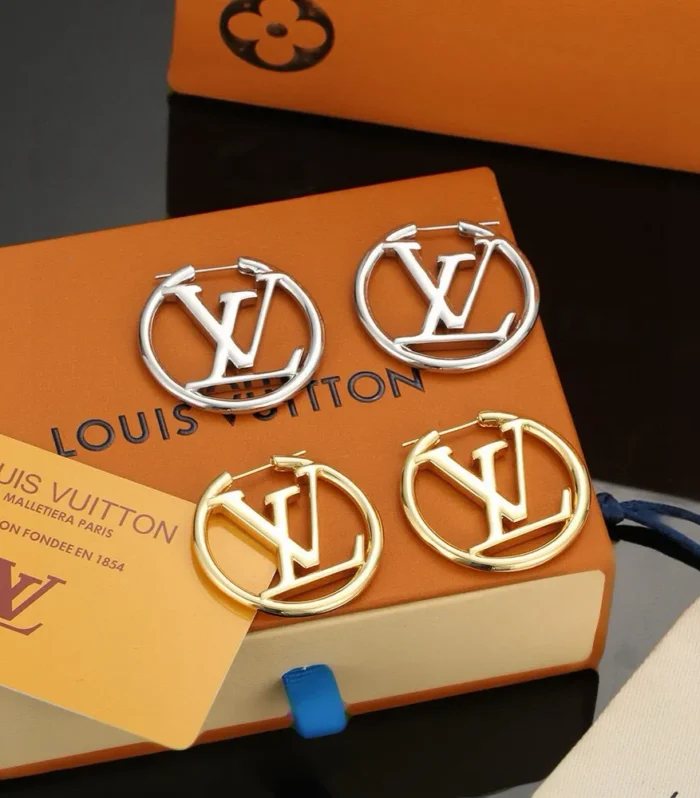 LV Twig Letter Studs