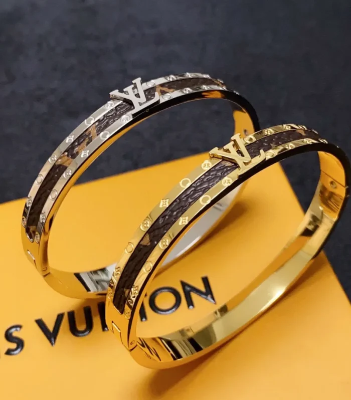 LV Printed Leather Bangle