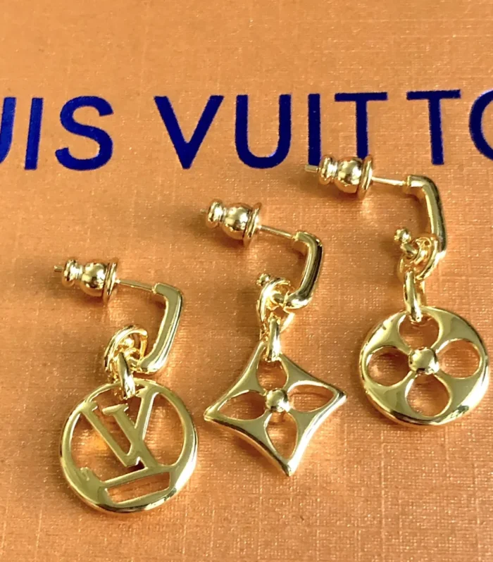 LV Openwork Asymmetrical Earrings