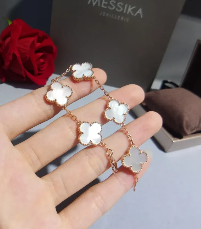 Vintage Alhambra Bracelet White