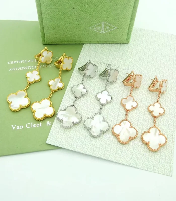 VCA Sweet Alhambra Clover Earrings