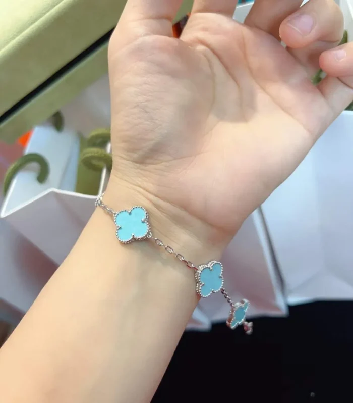 VCA Turquoise Five-Flower Bracelet