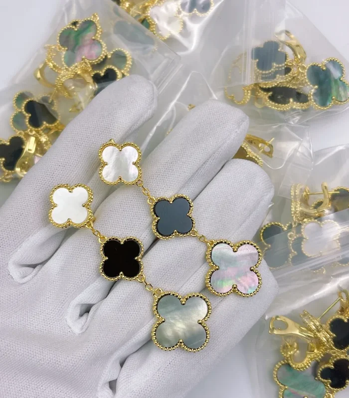 VCA Sweet Alhambra Three-Motif Earrings