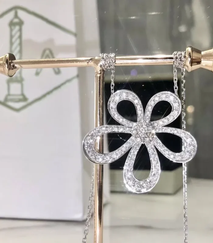 VCA Sterling Silver Floral Necklace