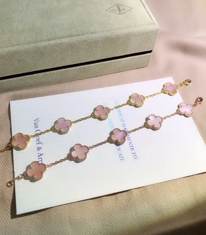 VCA Pink Mother-of-Pearl Bracelet