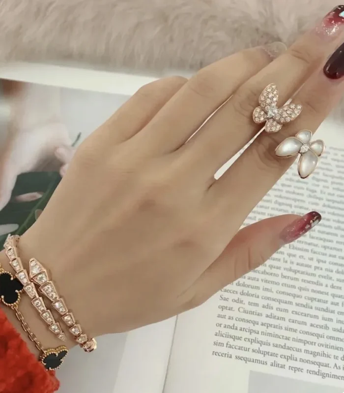 VCA Mother-of-Pearl Butterfly Ring