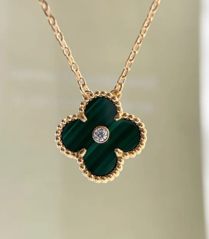 VCA Clover Malachite Necklace