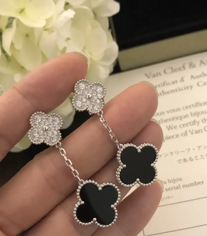 VCA Clover Double Flower Earrings