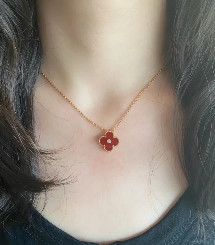 VCA Clover Agate Necklace