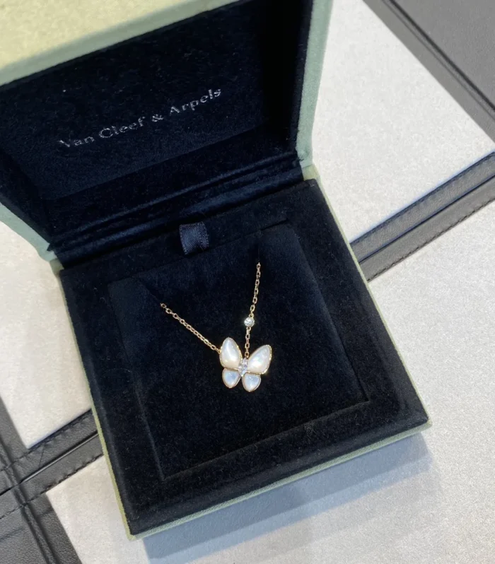 VCA Butterfly White Mother-of-Pearl Necklace