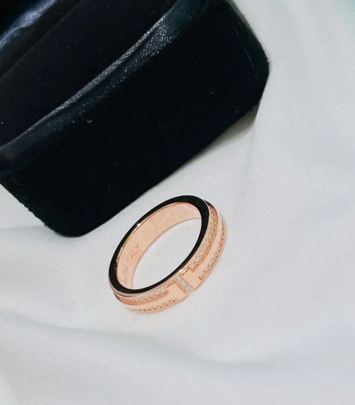 Rome Double T Ring Silver
