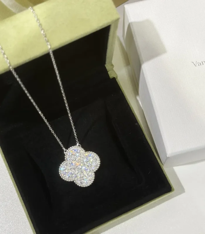 Alhambra Necklace Large Diamond Silver