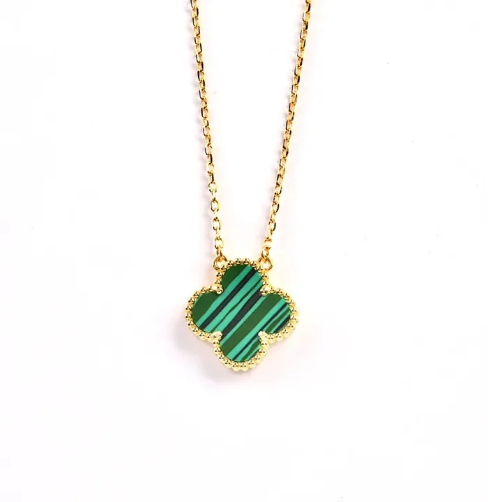 Alhambra Malachite Pendant Gold