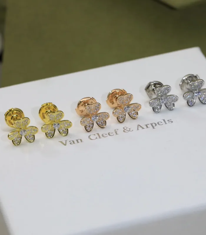 Alhambra Full Diamond Earrings