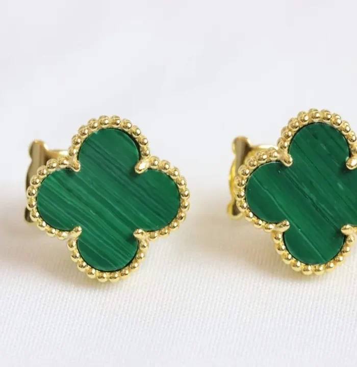 Alhambra Earrings Medium Malachite