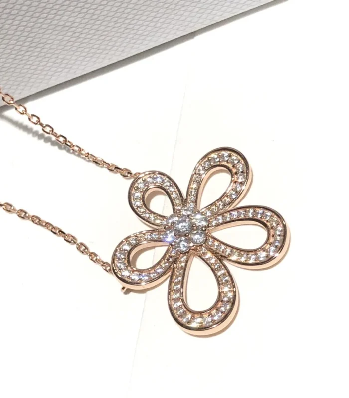 Alhambra Diamond Necklace Gold