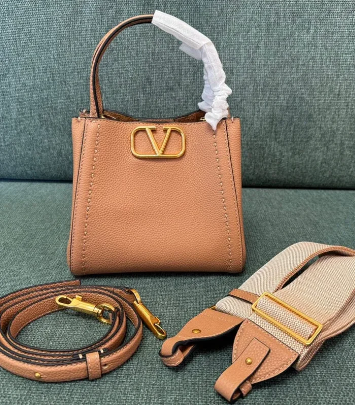 VALENTINO small 19 handbag brown calfskin 538537