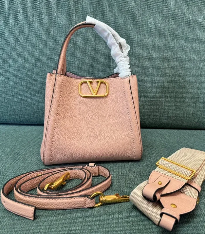 VALENTINO small 19 handbag blush pink calfskin 538535