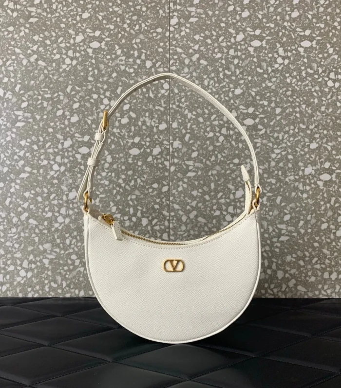 VA GARAVANI VLOGO mini HOBO bag white calfskin 566878