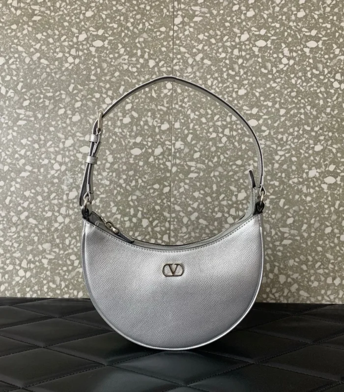 VA GARAVANI VLOGO mini HOBO bag sliver calfskin 566881