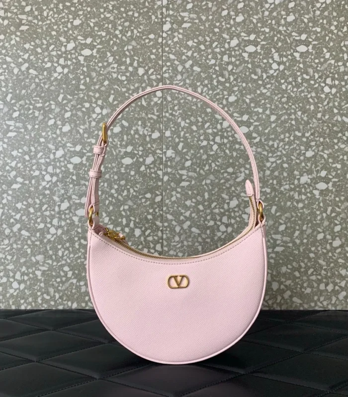VA GARAVANI VLOGO mini HOBO bag pink calfskin 566879