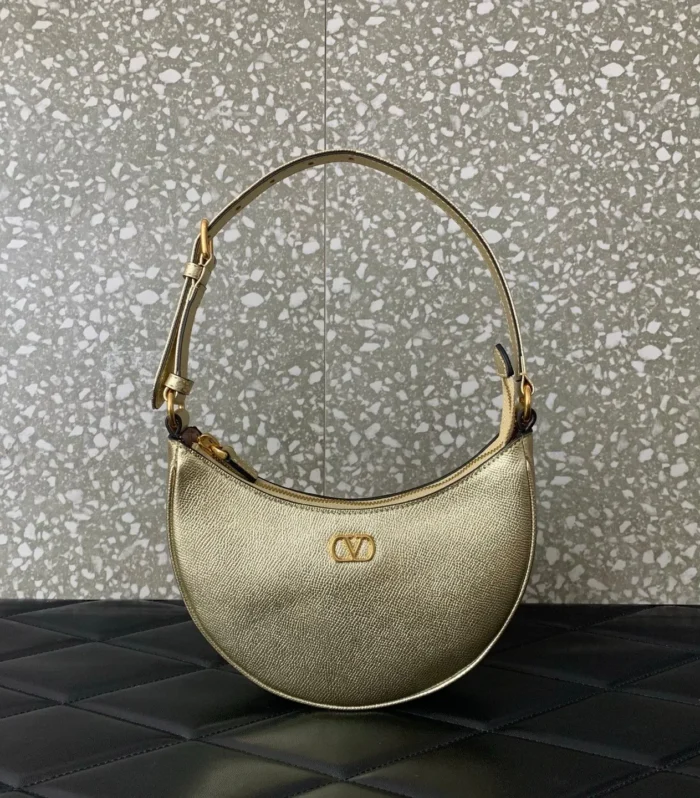 VA GARAVANI VLOGO mini HOBO bag gold calfskin 566877