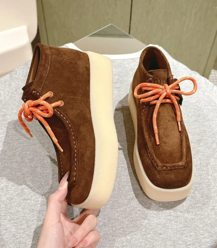 Miu Ankle Boots Caramel Suede