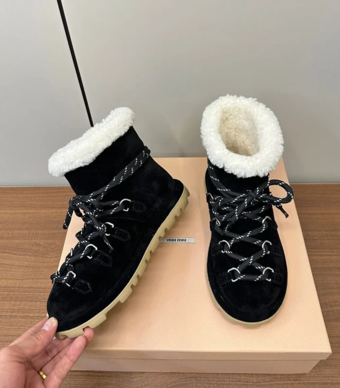 Miu Ankle Boots Black  Suede