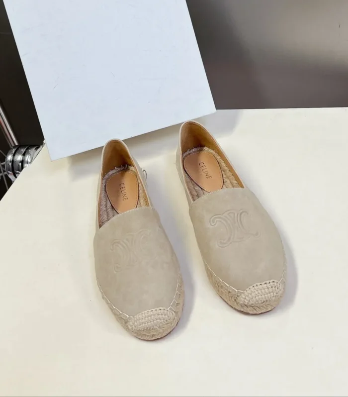 CELINE Espadrillas Loafers Beige Suede 285937