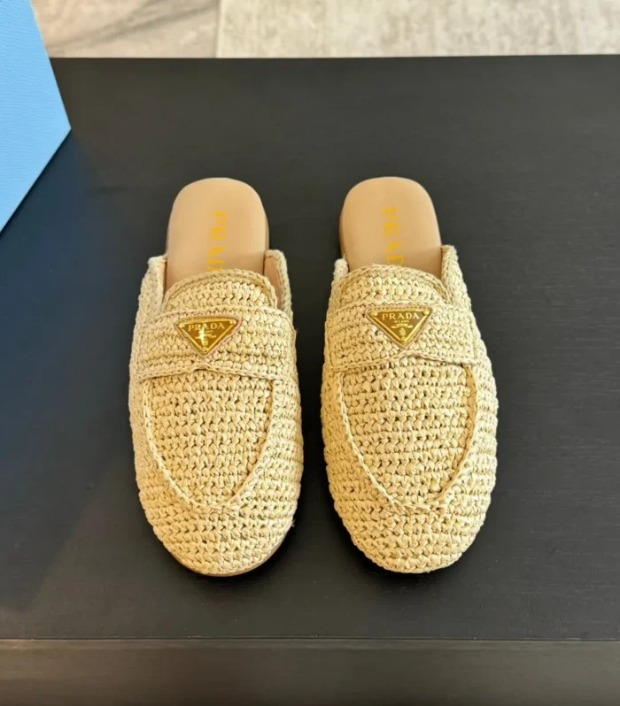 PRA CROCHET SPECIAL MULES BEIGE LAMBSKIN