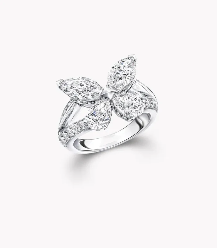 BUTTERFLY CLASSIC SILVER DIAMOND RING