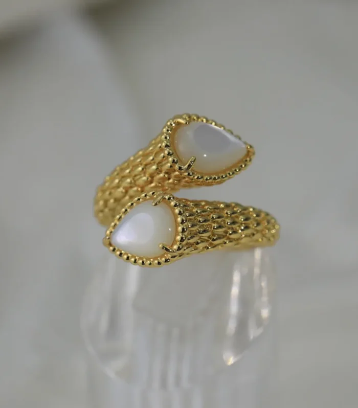 BOHEME MOP 2 MOTIF GOLD RING