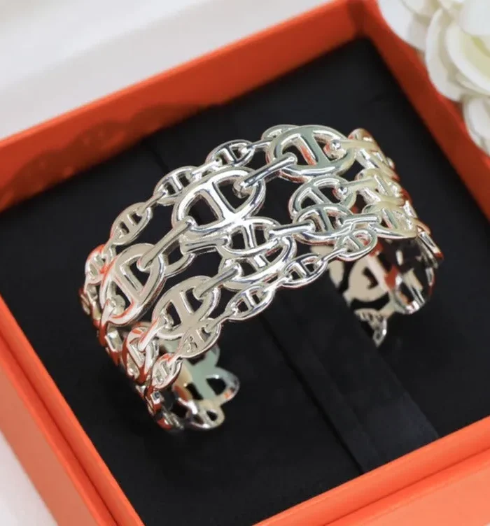 CHAINE SILVER LARGE OPEN BRACELET