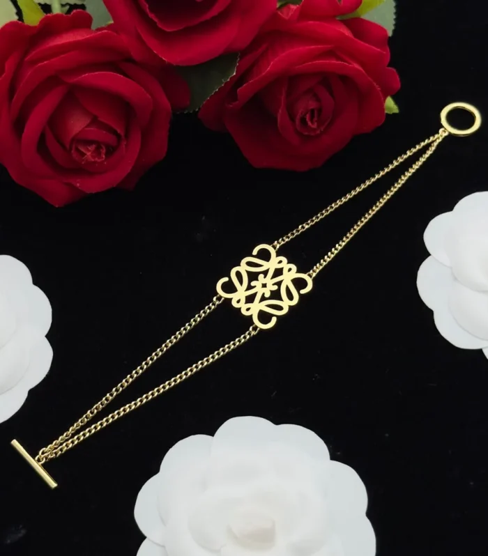 ANAGRAM DOUBLE CHAIN BRACELET