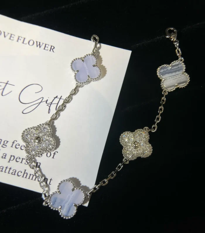 Amethyst Diamond Interlock Bracelet