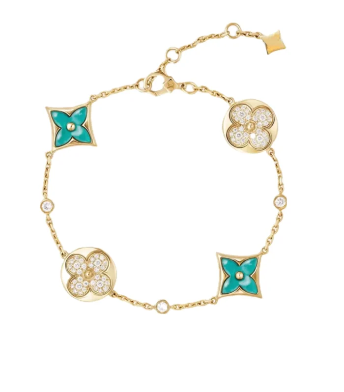 Amazonite Four-Flower Bracelet