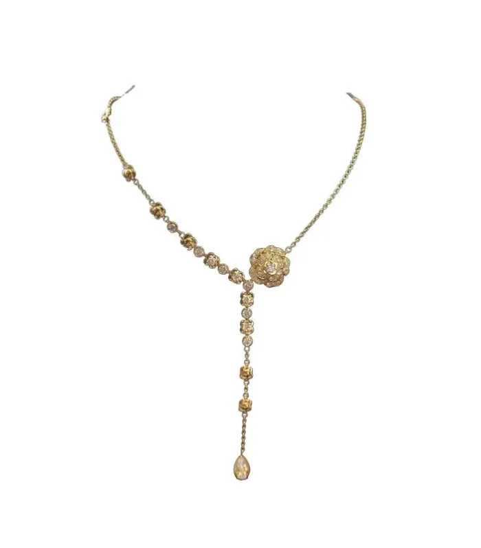 BOUTON DE CAMELIA NECKLACE GOLD DIAMOND