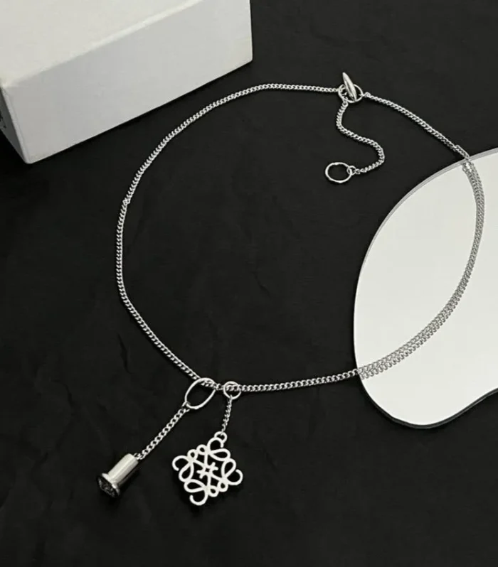 ANAGRAM DOUBLE CHARM NECKLACE