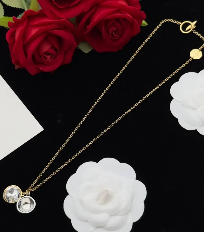 ANAGRAM BALL DIAMOND GOLD NECKLACE